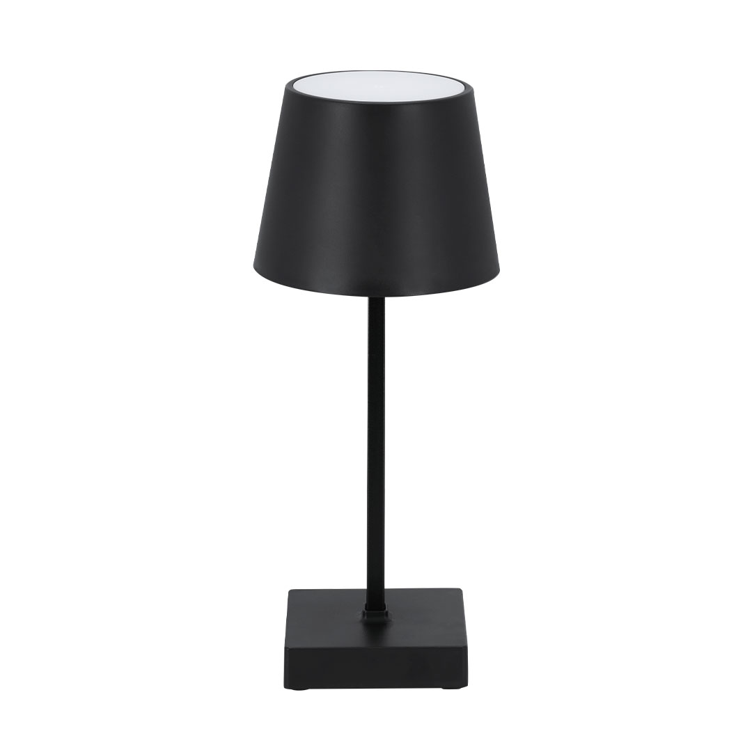 Zwarte tafellamp met Verchroomde Afwerking – 17 LED’s – 3 Lichtmodi – Werkt op 3x AAA-batterijen - Afbeelding 4