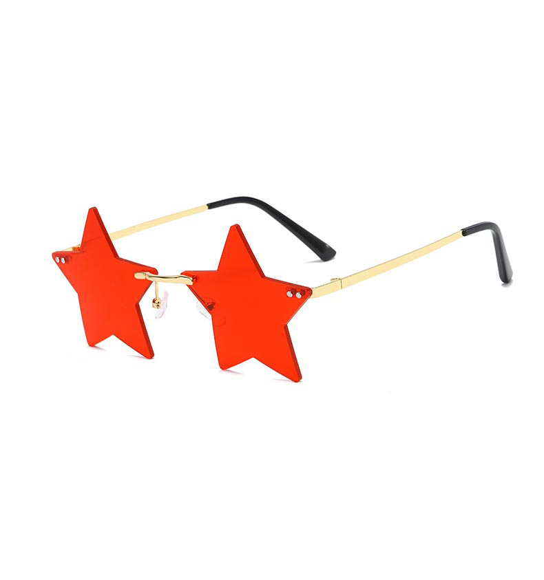 Partybril ster rood - Afbeelding 2