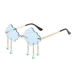 Partybril regenwolkje blauw