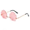 Partybril schelp roze