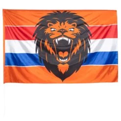 Alternative view of Reuzenvlag Brullende Leeuw – Oranje supportersvlag - 200 x 300 cm