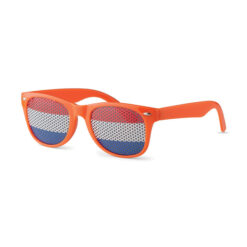 Alternative view of Pinhole zonnebril oranje met Nederlandse vlag