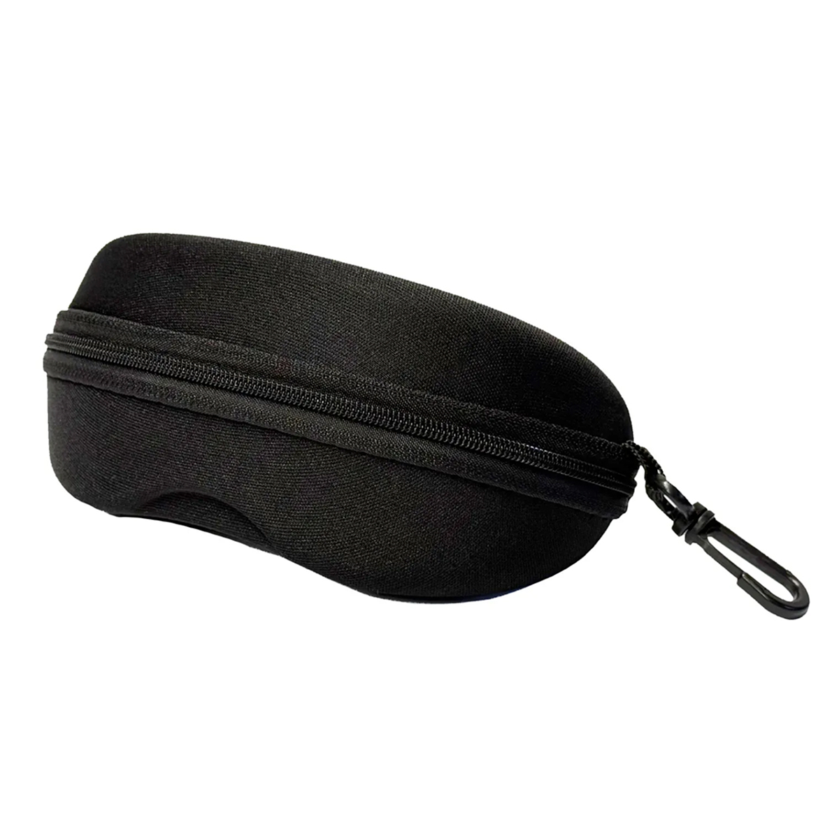 Hardcase Brillendoosje met Rits en Clip – Stevig & Compact – Zwart - Afbeelding 2