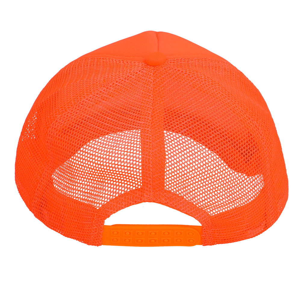 Baseball cap UV Blacklight - Verstelbare pet met kunststof sluiting - Neon oranje - Afbeelding 4