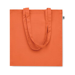 Alternative view of Oranje boodschappentas van 220 g/m² biologisch katoen - Met lange draaghengsels en zijvouw - 38 x 42 cm