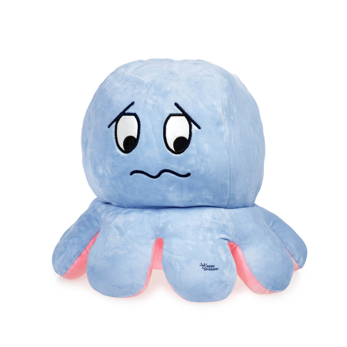 XXL mood octopus knuffel 40 cm blauw/roze - Afbeelding 2