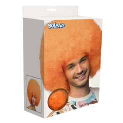 Alternative view of Afro pruik - UV Blacklight krullenpruik - Neon oranje