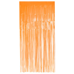 Foliegordijn UV Blacklight – Deurgordijn 200 x 100 cm met plakstrip - Neon Oranje
