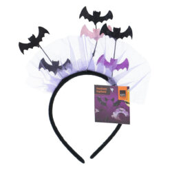 Alternative view of Halloween vleermuis haarband glitter paars/zwart