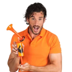 Alternative view of Luchttoeter Nederland 45 cm – Oranje supporters toeter met leeuwmotief