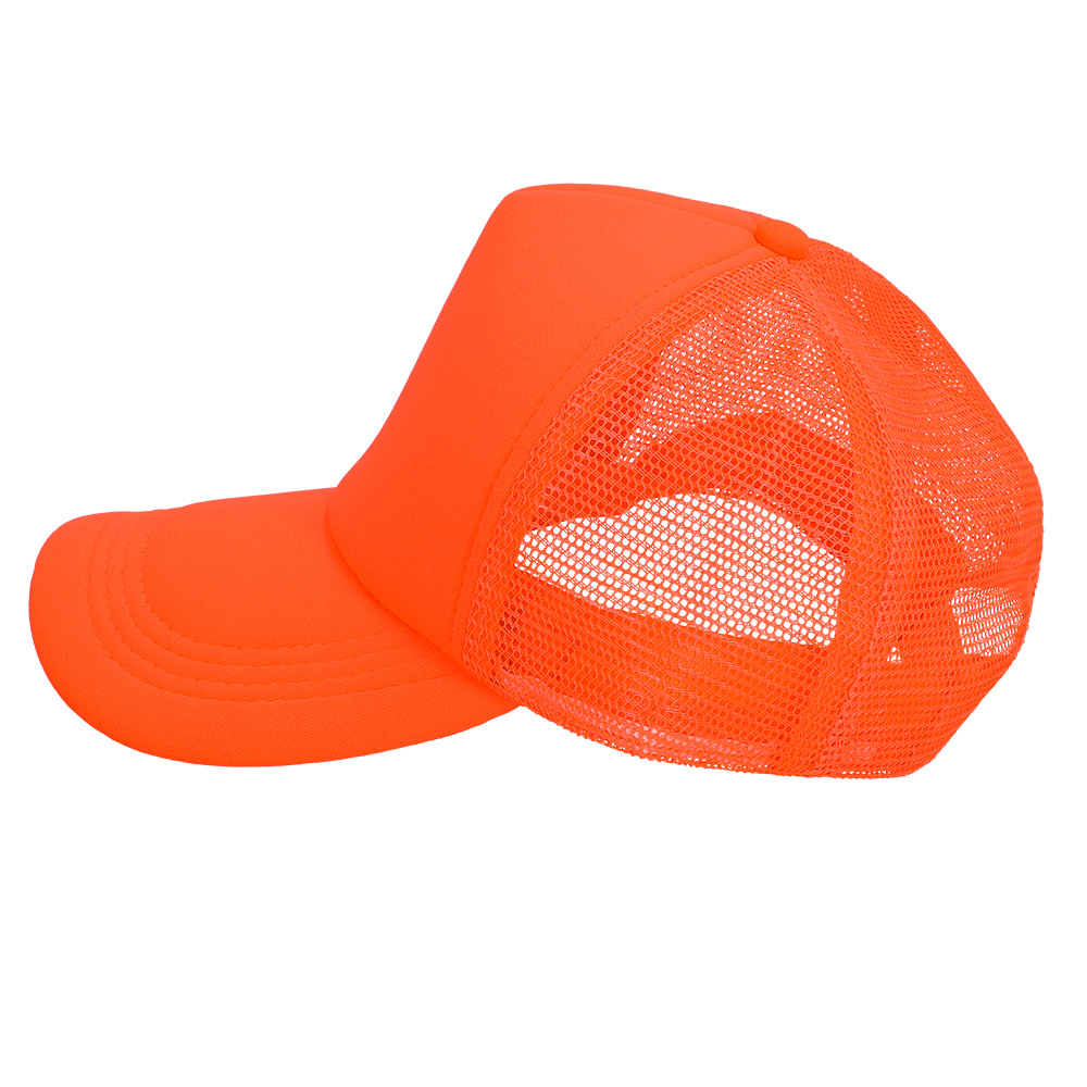 Baseball cap UV Blacklight - Verstelbare pet met kunststof sluiting - Neon oranje - Afbeelding 3