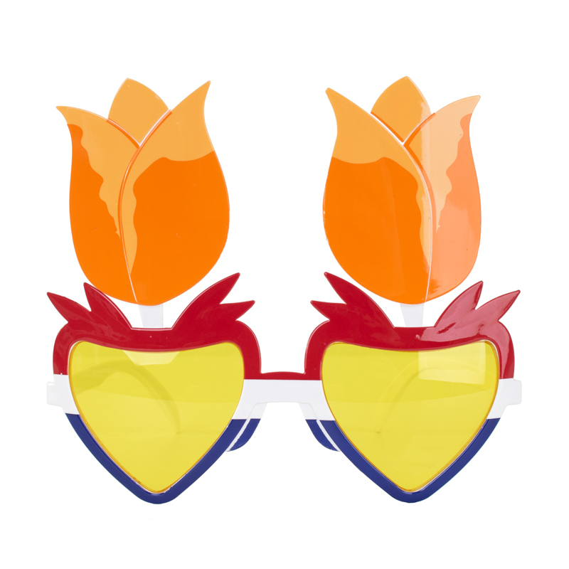 Partybril Ik Hou van Holland – Oranje Tulp Bril - Afbeelding 2