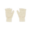 Vingerloze handschoenen met wantflap – Beige handschoenen van acryl