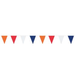 Vlaggenlijn Nederland - 10 meter - 18 vlaggetjes - Oranje/rood/wit/blauw