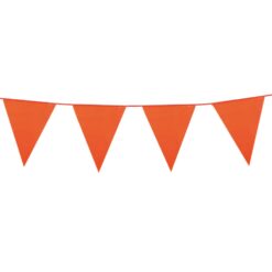 Vlaggenlijn oranje - 10 meter - 18 vlaggetjes