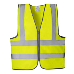 Reflecterend veiligheidshesje - Veiligheidsvest  met ritssluiting en dubbele reflectiestroken - Neon geel