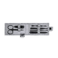 Alternative view of 6-delige manicureset in etui van RPET vilt - RVS accessoires
