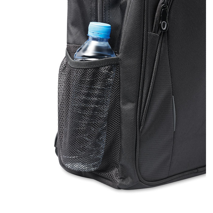 Zwarte 15 inch laptop rugzak - 6-vaks rugtas met tabletvak - 33 x 46 cm - 22 liter - Afbeelding 4
