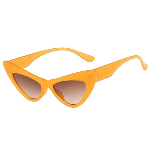 Oranje cat eye zonnebril - Zonnebril met bruine glazen
