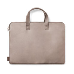 Alternative view of Aktetas van gerecycled leer - Tas met gewatteerd laptopvak - Bruin
