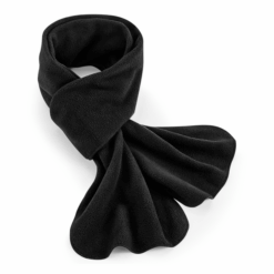 Beechfield fleece sjaal - Zwarte gerecycled polyester sjaal - 170 x 25 cm