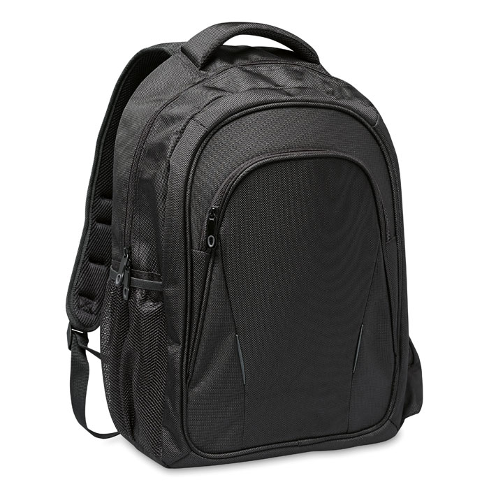 Zwarte 15 inch laptop rugzak - 6-vaks rugtas met tabletvak - 33 x 46 cm - 22 liter