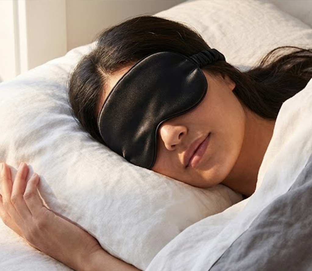 Slaapmasker satijn zwart - Afbeelding 5