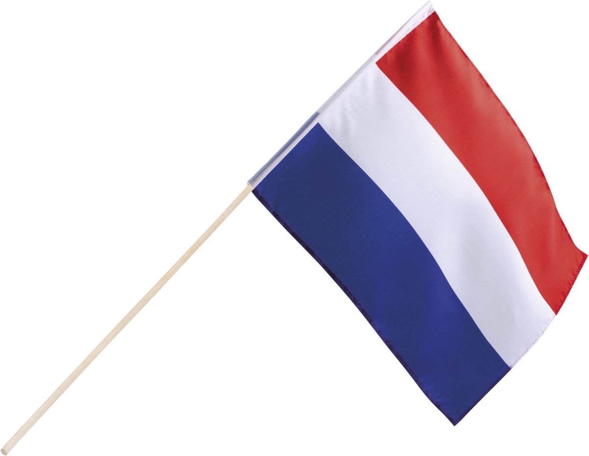 Zwaaivlag Nederland op Stok - 76 cm - Afbeelding 3