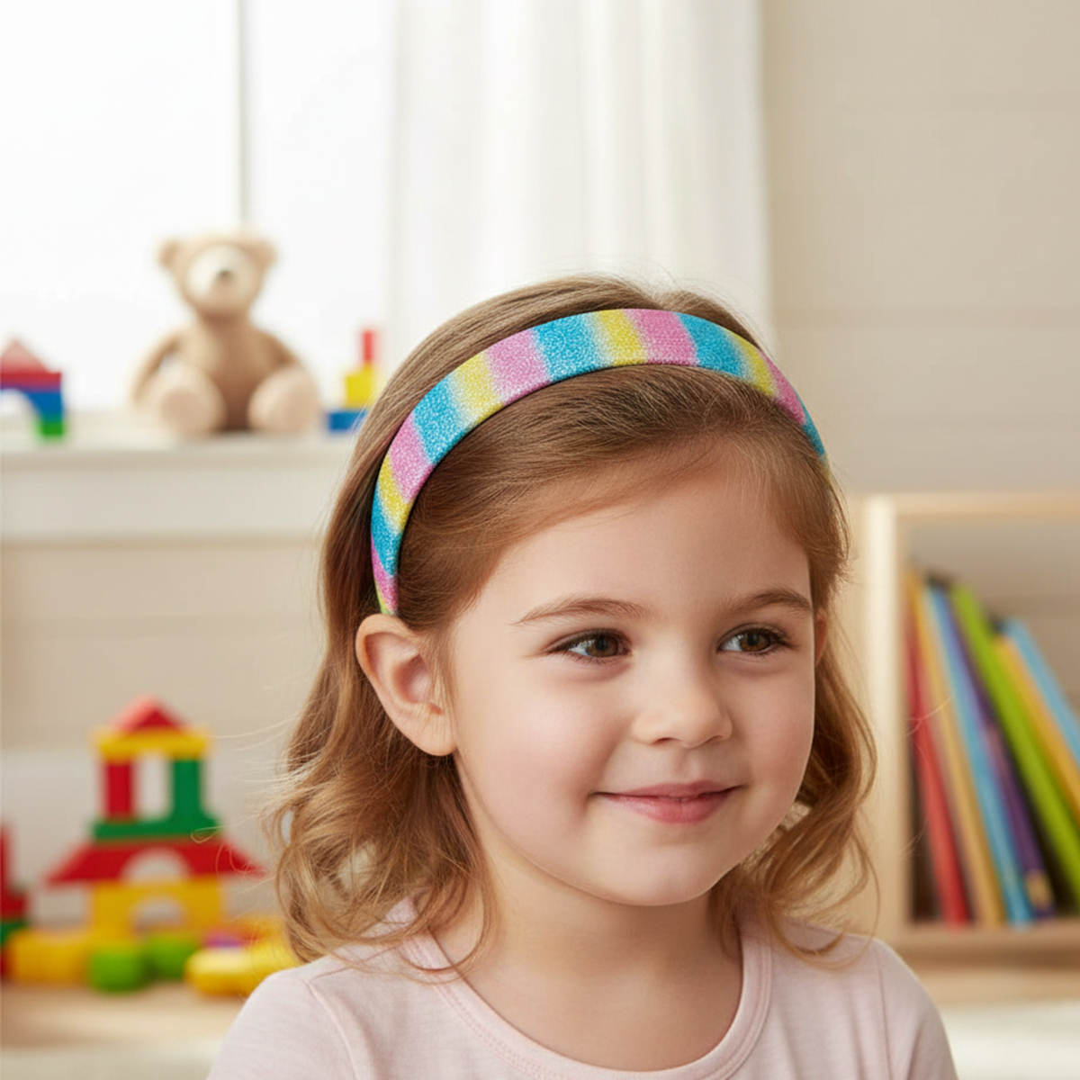 3 Stuks - Meisjes haarbanden – Diadeem voor kinderen - Met print – Regenboog - Afbeelding 6