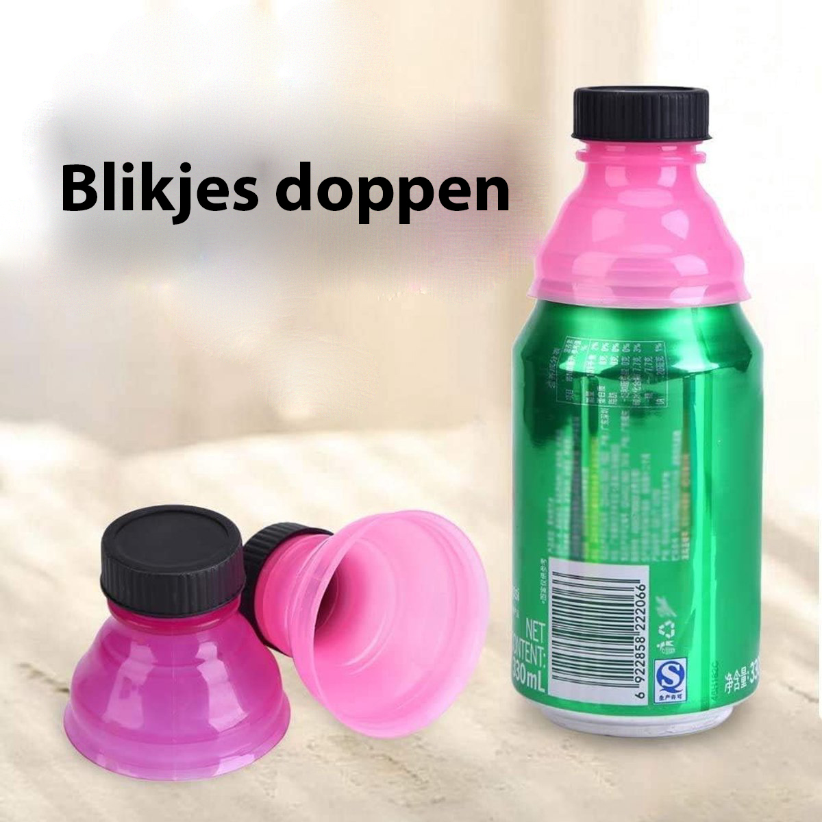 Drink doppen voor blikjes - 6 stuks - Afbeelding 5