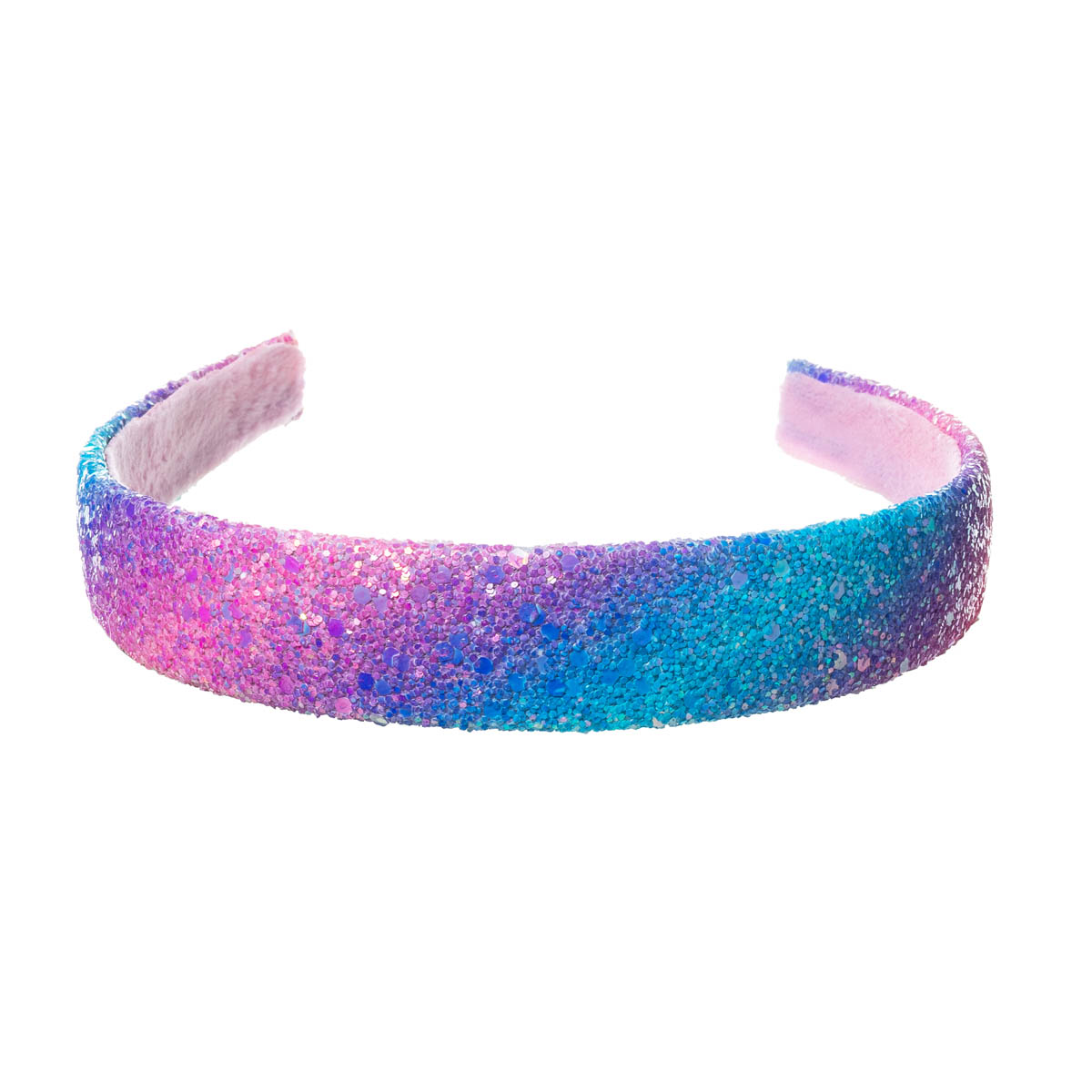 4 Stuks - Meisjes haarbanden – Diadeem voor kinderen - Met Glitters – Blauw, Paars, Roze & Regenboog - Afbeelding 3