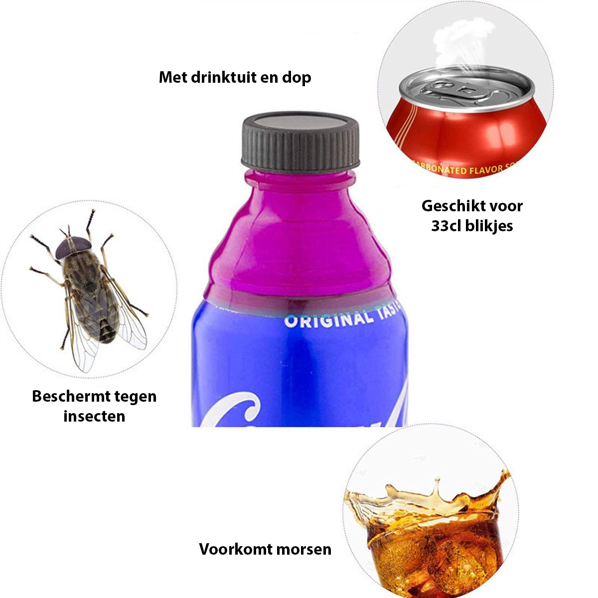 Drink doppen voor blikjes - 6 stuks - Afbeelding 6