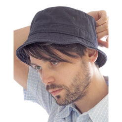 Alternative view of Atlantis vissershoedje zwart - Katoenen bucket hat - L/XL