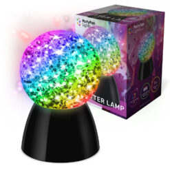 Alternative view of LED glitterbal - Schudbol - 8 cm - Met kleurveranderende multicolor LED verlichting
