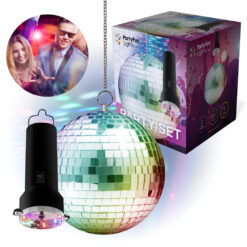 Alternative view of Roterende spiegelbol - Discolamp - 20 cm - Party set - 8 LED