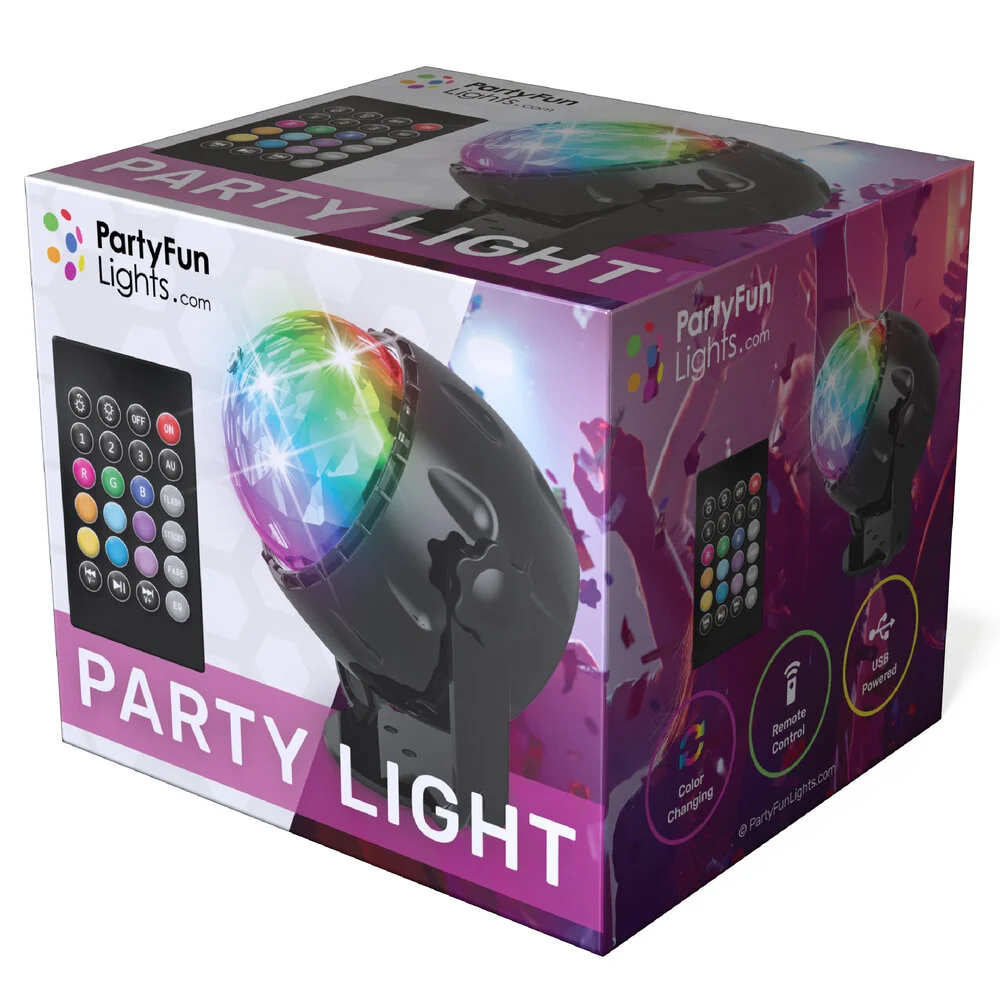 Mini discolamp met standaard - Met afstandsbediening - Met multicolor LED - Afbeelding 4
