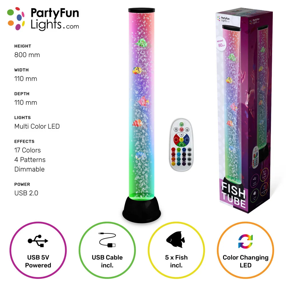 Vissen aquariumlamp XXL - Met afstandsbediening en kleurveranderende LED verlichting - USB - Afbeelding 5