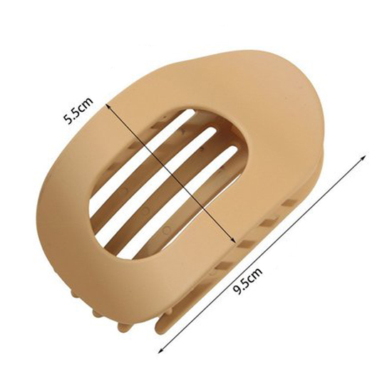 4 Stuks - Haarclips - Platte haarklem voor dames - Bruin, Zwart, Roze, Lichtbruin - Afbeelding 2