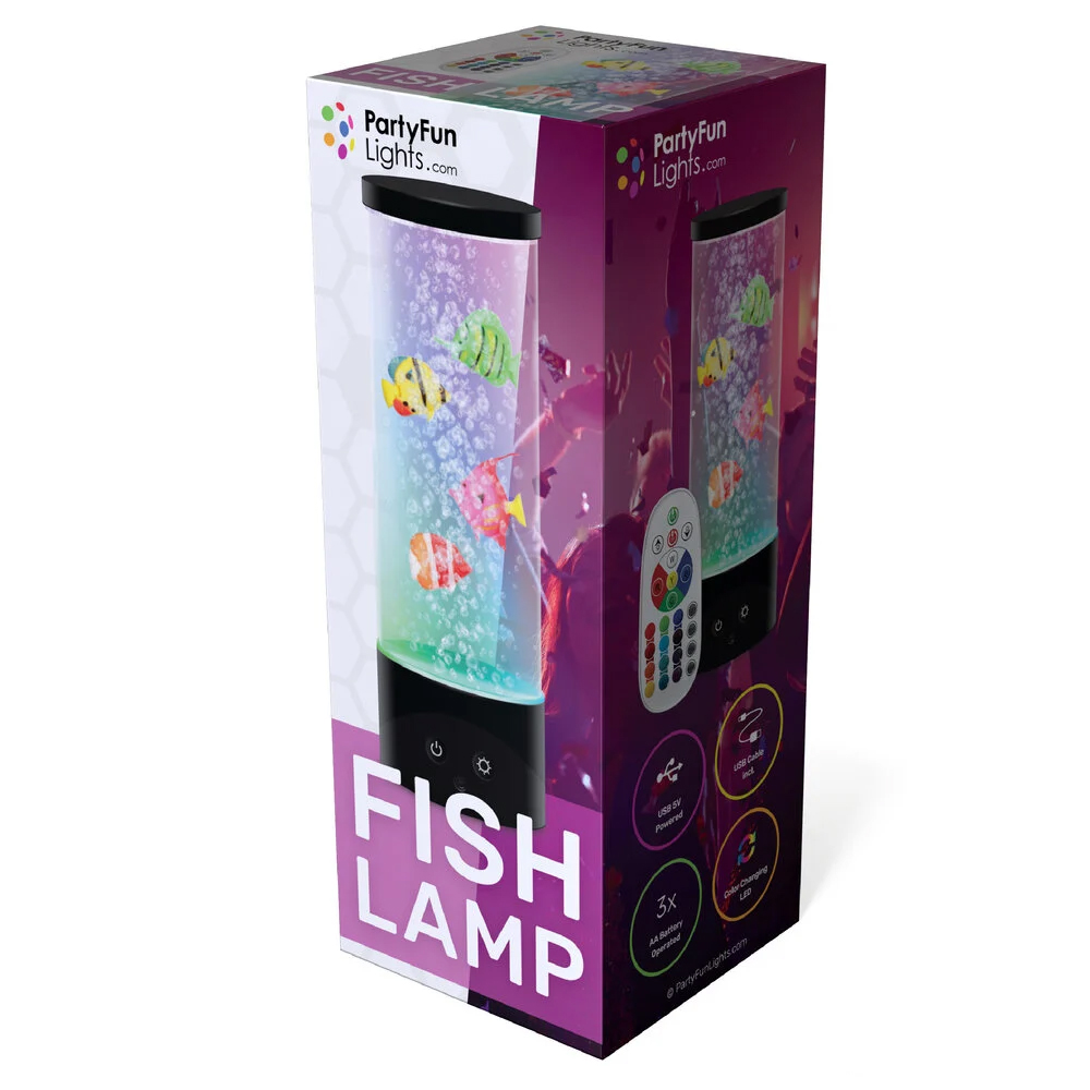 Vissen aquariumlamp - Nachtlamp met afstandsbediening en kleurveranderende LED verlichting - USB - Afbeelding 4