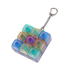 Alternative view of Keyboard Fidget Toy met LED en Sleutelhanger - Met 9 Knoppen - - Transparant met multicolor lampjes