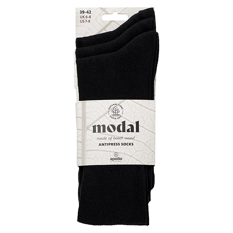 Apollo modal antipress sokken - Zwarte compressie sokken - 3 Paar - Maat 43/46 - Afbeelding 3