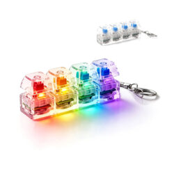 Keyboard Fidget Toy met LED en Sleutelhanger - Met 4 Knoppen - Transparant met multicolor lampjes