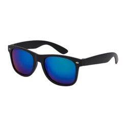 Alternative view of Freaky Glasses Classic Partybril Mat Zwart – Groen-Blauwe Spiegellenzen Wayfarer