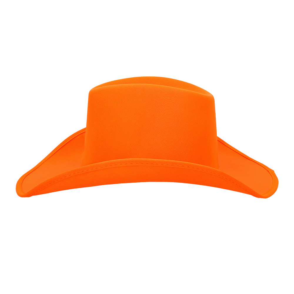 Cowboyhoed UV Blacklight - Festival hoed 59 cm - Neon oranje - Afbeelding 3