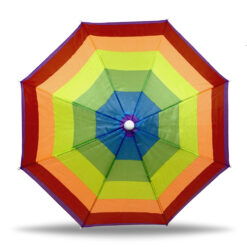 Alternative view of Regenboog Hoofdparaplu – Pride Paraplu Hoed – Handsfree Paraplu Hoed