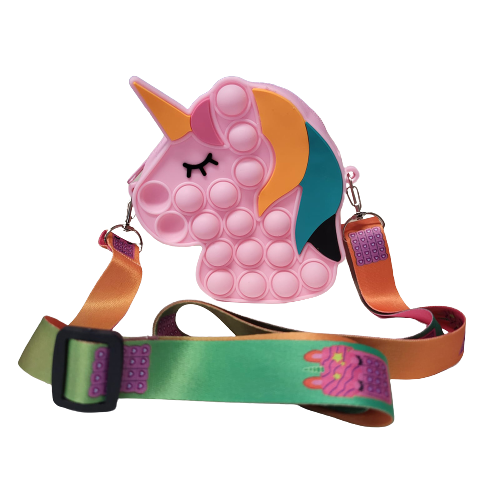 Pop It tasje Unicorn lichtroze - Afbeelding 2