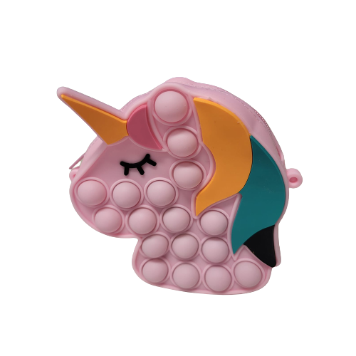 Pop It tasje Unicorn lichtroze