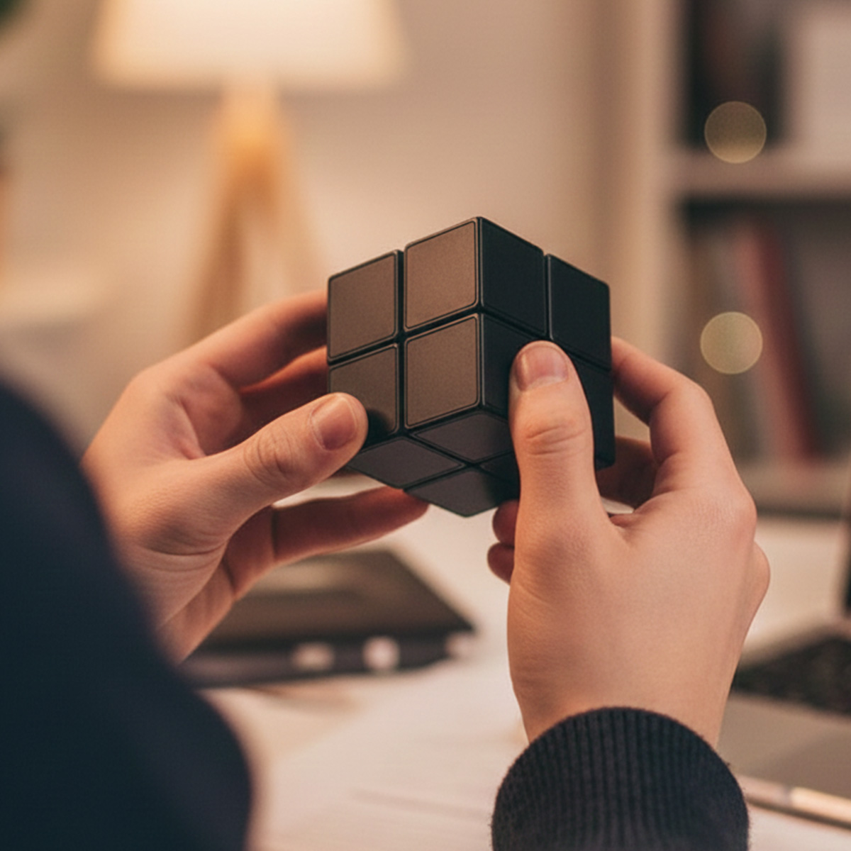 Infinity Cube Fidget Toy - Zwart - Afbeelding 3