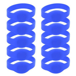 RFID siliconen polsbandjes NTAG213 blauw - 10 stuks