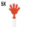 Klapperhandje oranje - 5 stuks